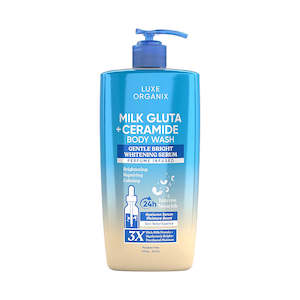 Luxe Organix Milk Gluta + Ceramide Gentle Bright Whitening Serum Perfume Infused Body Wash