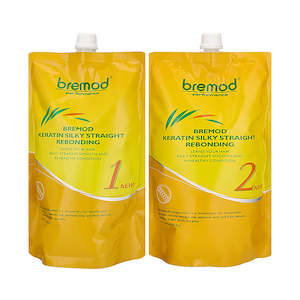 Hair Care Treatments: Bremod Performance Keratin Silky Straight Rebonding Set (No. 1 & 2) 800ml x2