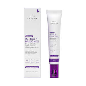 Eye Treatments: Luxe Organix Advanced Retinol + Bakuchiol Deep Wrinkle Eye Contour Overnight Cream 12g