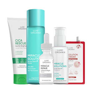 Skin Care Gifts Sets: Luxe Organix Acne Balance & Rescue Bundle
