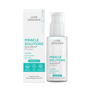 Moisturizers: Luxe Organix Miracle Solutions AHA/BHA Acne Derm+ Emulsion