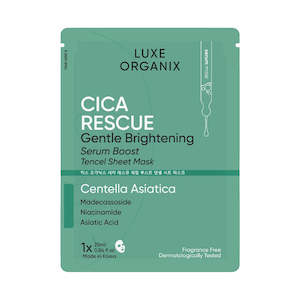 Luxe Organix Cica Brightening Repair Serum Boost Sheet Mask