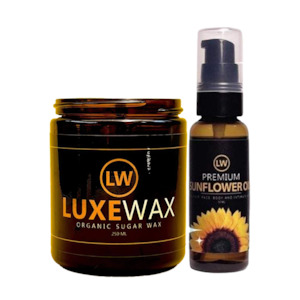 Body Care On Special: Luxewax Organic Sugar Wax & Sunflower Oil Bundle
