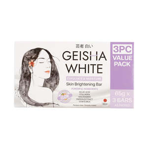 Bath Body: Geisha White Glow Exfoliate & Moisture Skin Brightening Bar (65g x 3 Bars)
