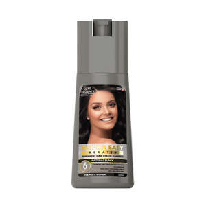 Luxe Organix Quick & Easy Keratin Permanent Hair Color Shampoo Natural Black