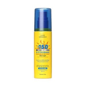 Sunscreen: Luxe Organix 6-in-1 Maxshield Invisible UV Mist Ultra-Light Face & Body Sunscreen Cooling SPF150 90ml