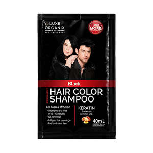 Luxe Organix Hair Color Shampoo Black 40ml