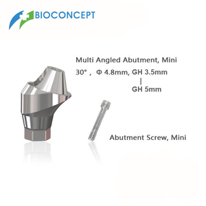 Products: Bioconcept Hexagon Mini Multi-angled abutment Ф 4.8mm, Angled 30°, GH 3.5mm - 5mm Bioconcept New Zealand