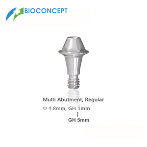 Products: Bioconcept Hexagon Regular Multi abutment φ4.8mm, Straight, GH 1mm - 5mm Bioconcept New Zealand
