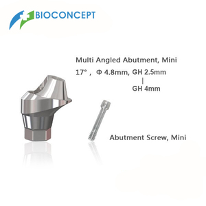 Bioconcept Hexagon Mini Multi-angled abutment Ф 4.8mm, Angled 17°, GH 2.5mm - &hellip;