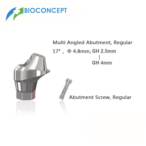 Bioconcept Hexagon Regular Multi-angled abutment Ф 4.8mm, Angled 17°, GH 2.5mm&hellip;