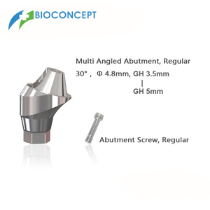 Bioconcept Hexagon Regular Multi-angled abutment Ф 4.8mm, Angled 30°, GH 3.5mm&hellip;