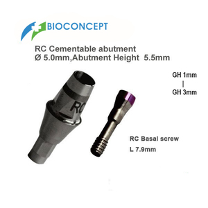 Cementable Abutment, Ф 5.0, GH 1mm - 3mm, AH 5.5 Bioconcept New Zealand