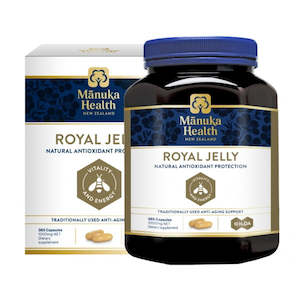 Frontpage: Manuka Health Royal Jelly 1000mg 365 Capsules Natural Antioxidant Protection