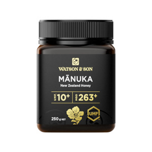 Manuka Honey From New Zealand: WATSON & SON UMF 10+/MGO 263+ Manuka Honey 250g