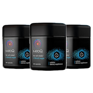 Body Care: 3 Packs MitoQ Blood Sugar 60 Capsules 180 capsules in total