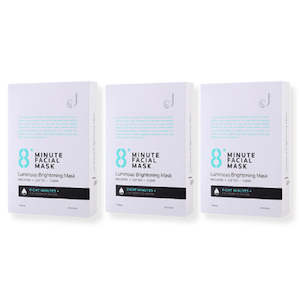 Masks: New Zealand Jema Rose 8+ Minute Luminous Whitening Mask (3 Packs)