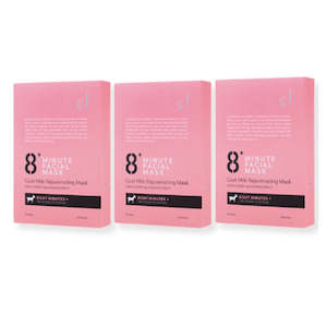 Masks: New Zealand Jema Rose 8+ Minute Goat Milk Rejuvenating Mask (3 Packs)