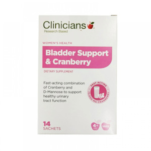 Clinicians Bladder Support with Cranberry 2g 14 Sachets