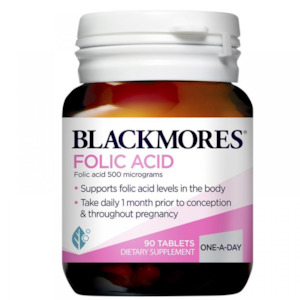 Blackmores Folic Acid 500mcg 90 Tablets