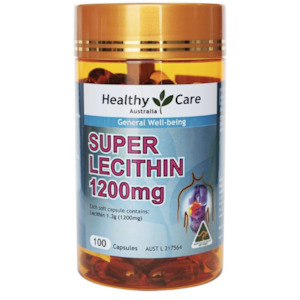 Healthy Care Super Lecithin 1200mg 100 Capsules