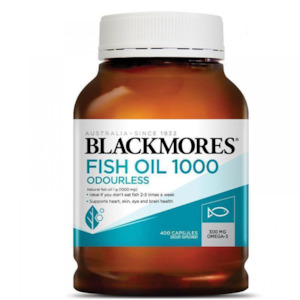 Blackmores Odourless Fish Oil 1000mg 400 Capsules