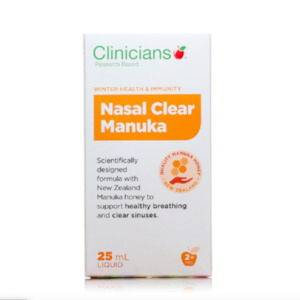 Nasal Oral Care: Clinicians Nasal Clear Manuka 25mL
