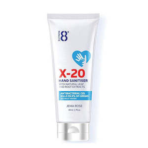 JEMA ROSE 8+ MINUTE X-20 HAND SANITISER 80ML