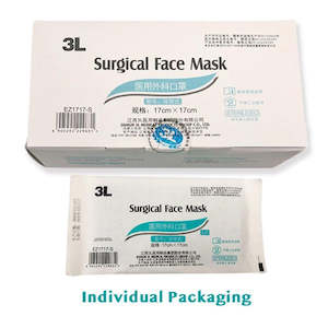 Hygiene And Healthcare: 20 Pack Disposable Surgical level Face Masks ear-loops 3-ply