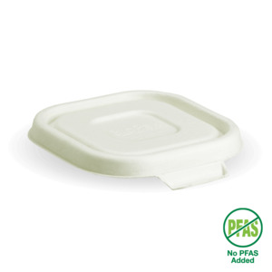 Products: 280-630ml White Square Container Lid – Square Containers BioPak Australia