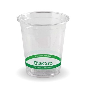 Clear Cups - 200ml Clear Bioplastic BioCup BioPak Australia