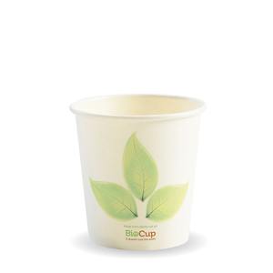 Products: Paper Coffee Cups - Compostable - 4oz Leaf BioCup BioPak Australia