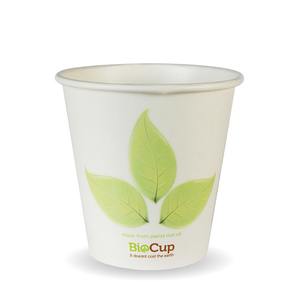Paper Coffee Cups - Compostable - 6oz Leaf BioCup BioPak Australia