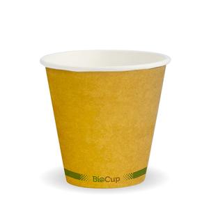 Kraft Paper Cups – 8oz 90mm Kraft Green Stripe Paper Cup BioPak Australia