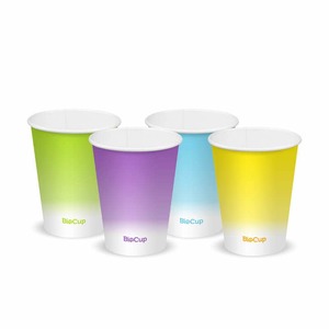 Disposable Cold Paper Cup - 12oz Coloured Cold Paper BioCup BioPak Australia