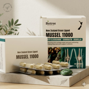 Biotree NZ Green Lipped Mussel 11000mg - Joint Support - with Glucosamine, Chond&hellip;