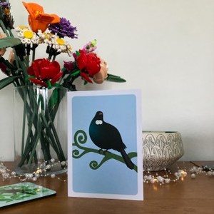 Pink roses greeting card