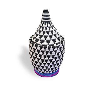 Basketry: Conical Woolen Basket