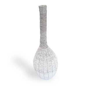 Beadwork 1: Beaded Plume - White / Silver Large