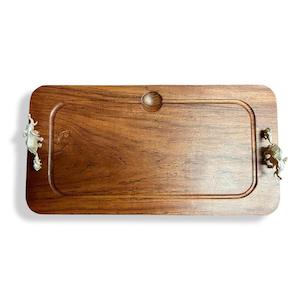 Kitchen: Wood and Silver Carving Board