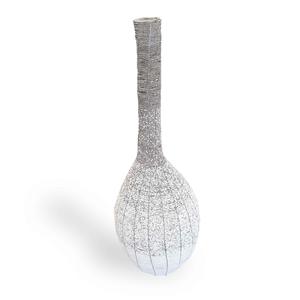 Beadwork 1: Beaded Plume - White / Silver Large