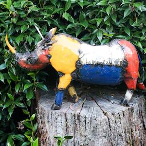 Metal Sculpture 1: Birdwoods Coloured Rhino