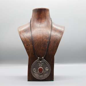 Jewellery: Antique Carnelian and Silver Dorsal Pendant