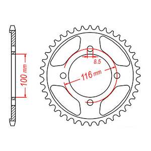 Mtx Parts: MTX 462 Steel Rear Sprocket #428