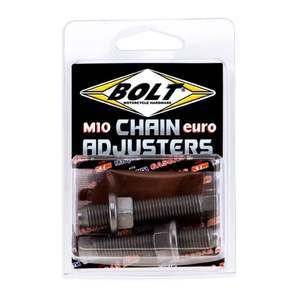Bolt Motorcycle Hardware: Bolt 10mm Euro Style Chain Adjuster (2pk)