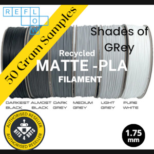 Samples: Sample - Reflow Recycled Matte PLA - Shades of Grey