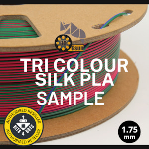Samples: Sample - Gsun Tri-Colour Silk PLA Filament