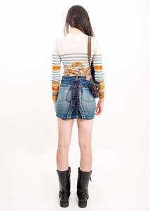 Home Page: Lace up denim skirt
