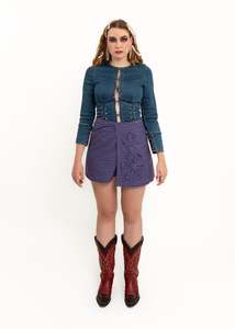 Caitlin Snell: Pansy wrap mini skirt