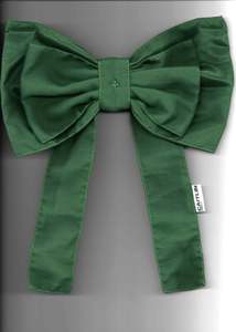 Caitlin Snell: Georgie Hair Bow- Emerald green silk